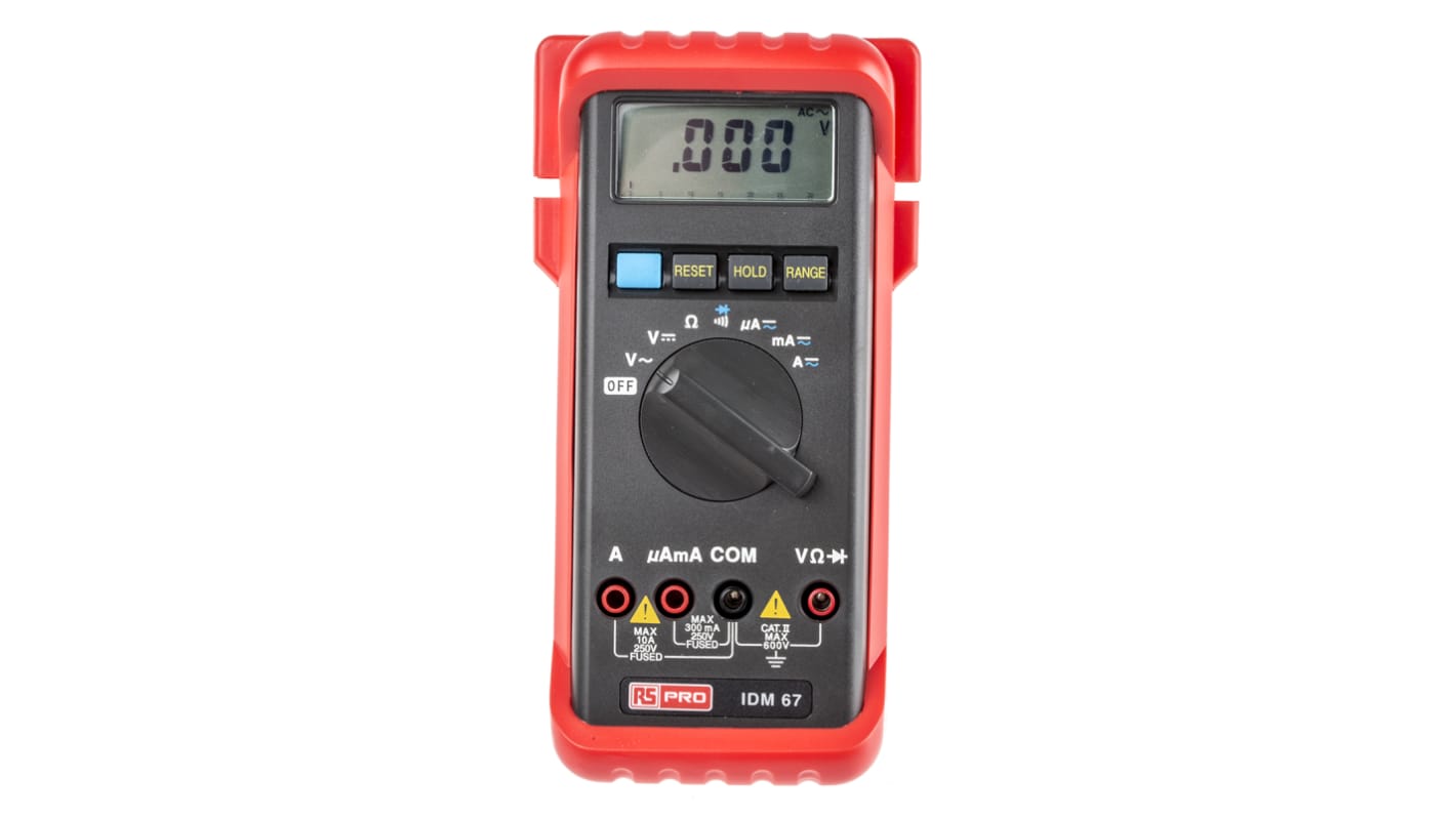 RS PRO Handheld Digital Multimeter, 10A ac Max, 10A dc Max, 600V ac Max - RS Calibrated