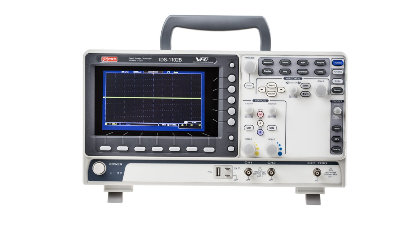 RS PRO IDS1102B, 100MHz Bench Oscilloscope, 2 Analogue Channels