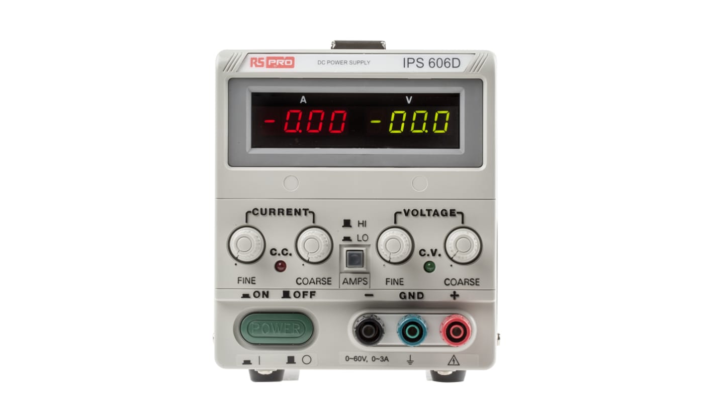Fuente de alimentación RS PRO, calibrado RS, 1 salida, 0 → 60V dc, 0 → 6A, 360W