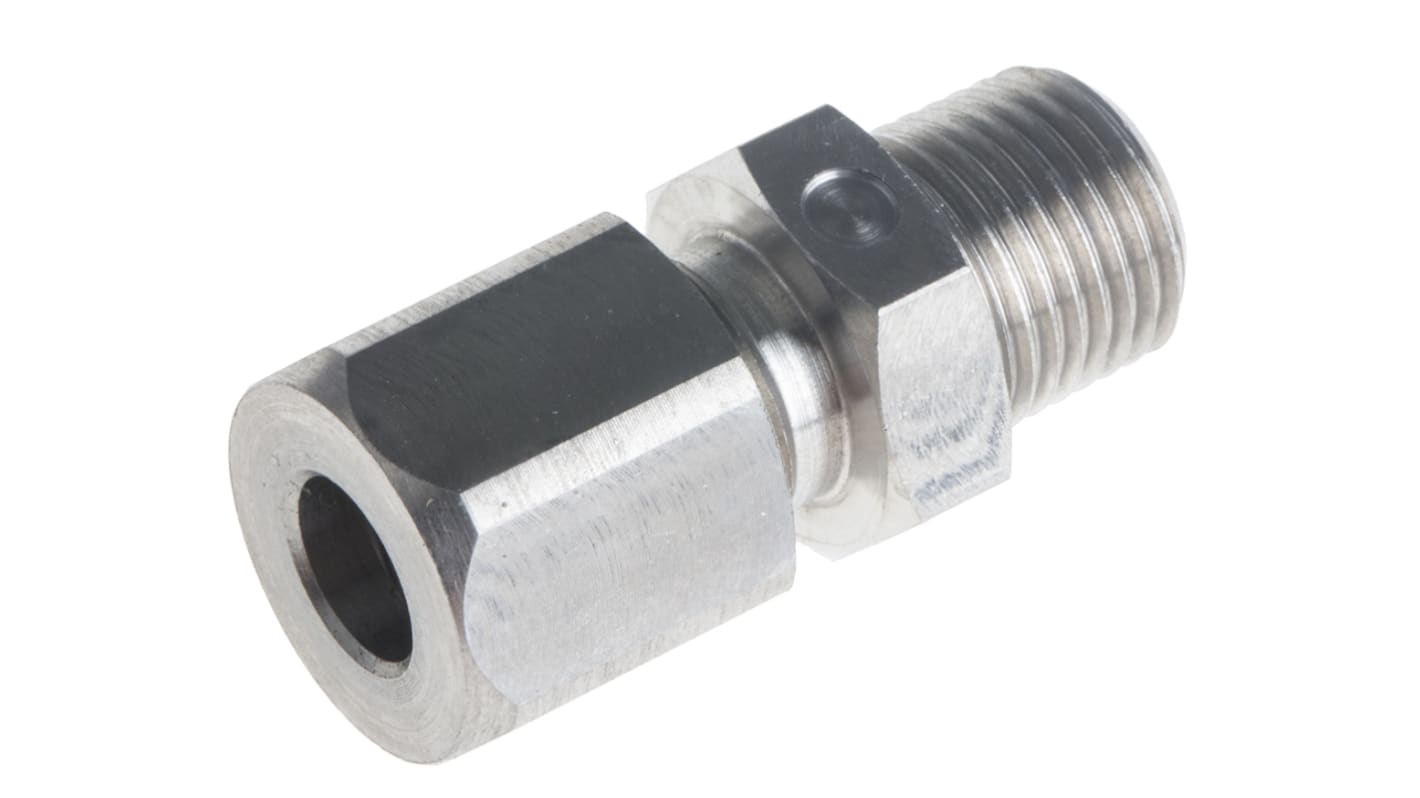 RS PRO, 1/8 NPT Compression Fitting for Use with Thermocouple or PRT Probe, 6mm Probe, RoHS Compliant Standard