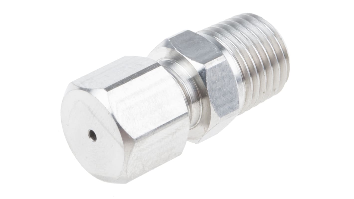 RS PRO, 1/4 NPT Compression Fitting for Use with Thermocouple or PRT Probe, 1.5mm Probe, RoHS Compliant Standard