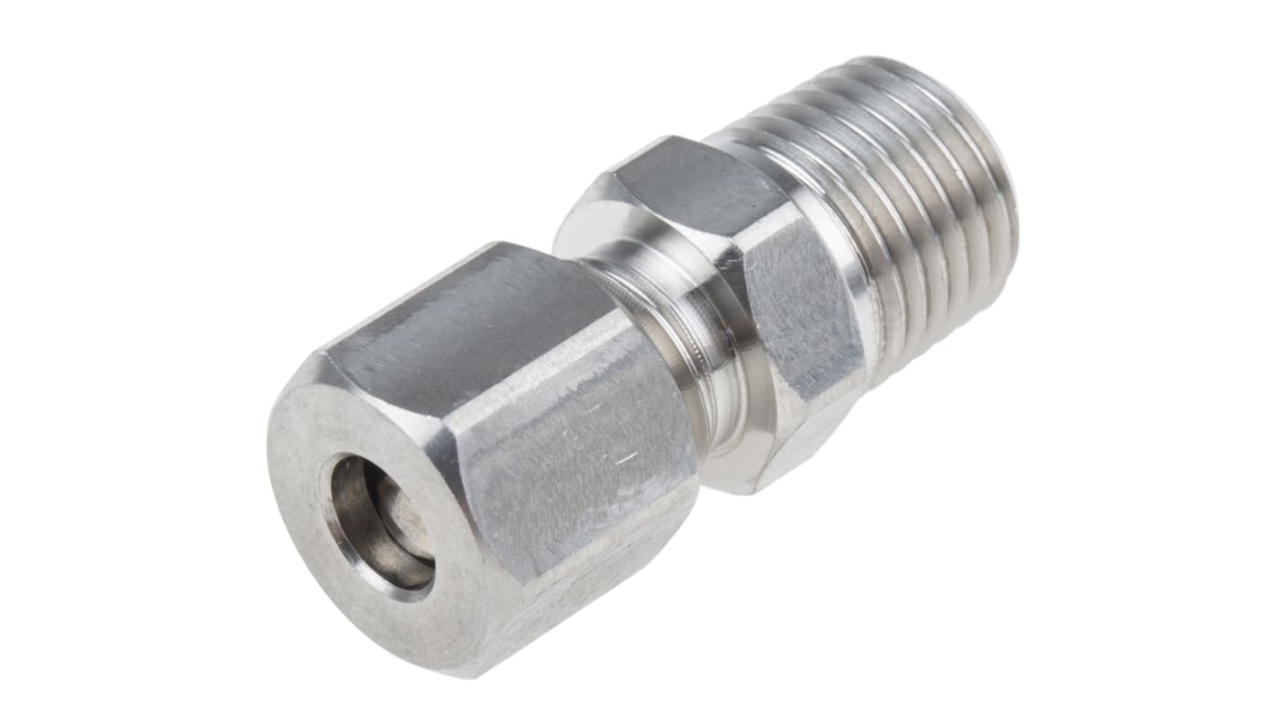 RS PRO, 1/4 NPT Compression Fitting for Use with Thermocouple or PRT Probe, 1/4in Probe, RoHS Compliant Standard
