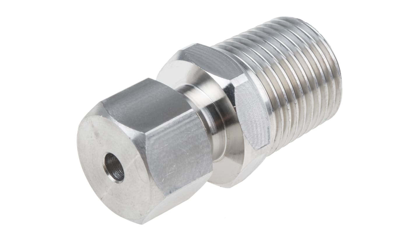 RS PRO Thermocouple Compression Fitting for use with Thermocouple With 3/16in Probe Diameter, 1/2 NPT