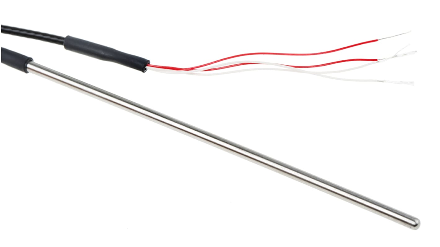RS PRO PT100温度传感器 RTD温度传感器, 探头Φ3mmx125mm, -50°C∼+250°C
