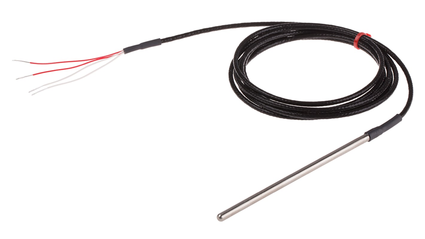 Termočlánek 2m kabel typ PT 100 Nerezová ocel 125mm sonda, -50°C na +250°C RS PRO