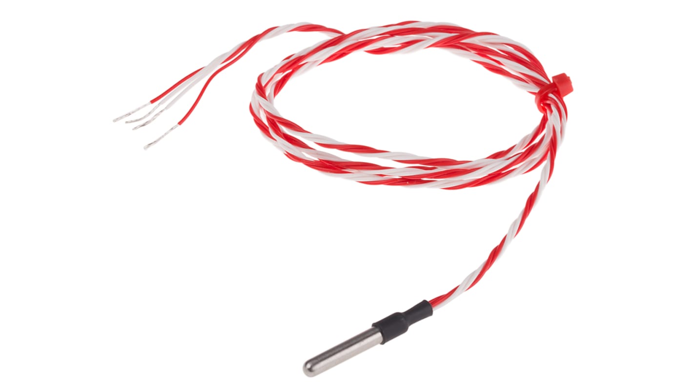 RS PRO PT100温度传感器 RTD温度传感器, 探头Φ4mmx25mm, -50°C∼+200°C