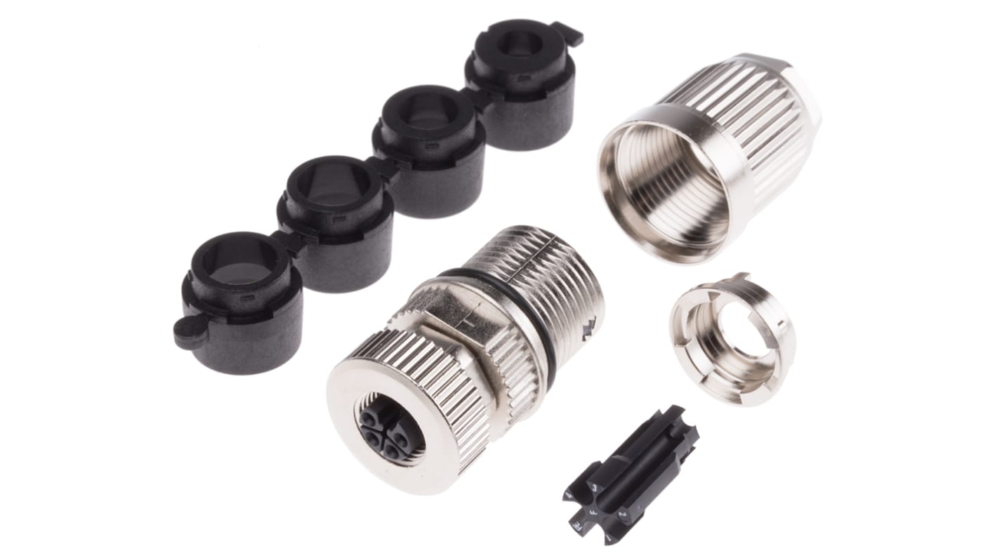 HARTING Circular Connector, 5 Contacts, Panel Mount, M12 Connector, Plug, Female, IP65, IP67