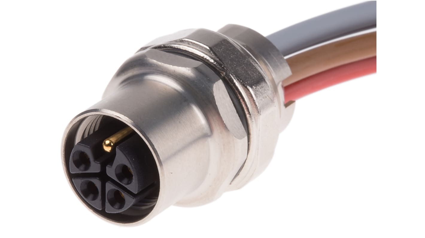HARTING Circular Connector, 4 Contacts, Panel Mount, M12 Connector, Socket, Female, IP65, IP67