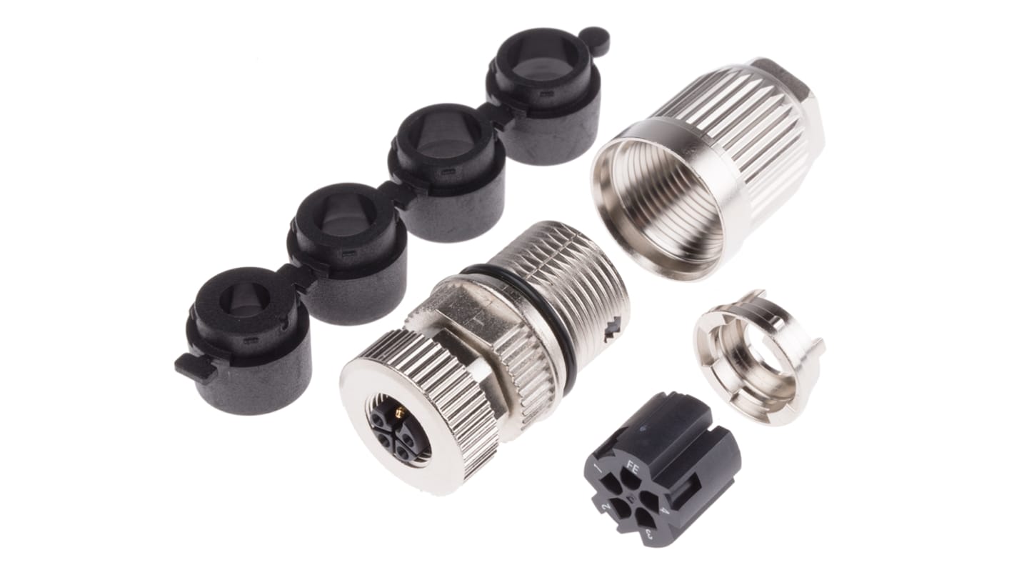 HARTING Circular Connector, 5 Contacts, Panel Mount, M12 Connector, Plug, Female, IP65, IP67