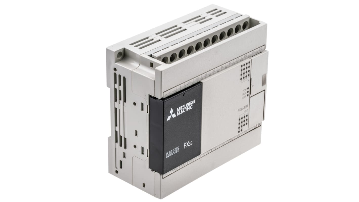 Rs-Online CPU PLC Mitsubishi Electric FX3S ingressi: 16 (sink/source) uscite: 14 (Relè) 30 I/O 24 V c.c