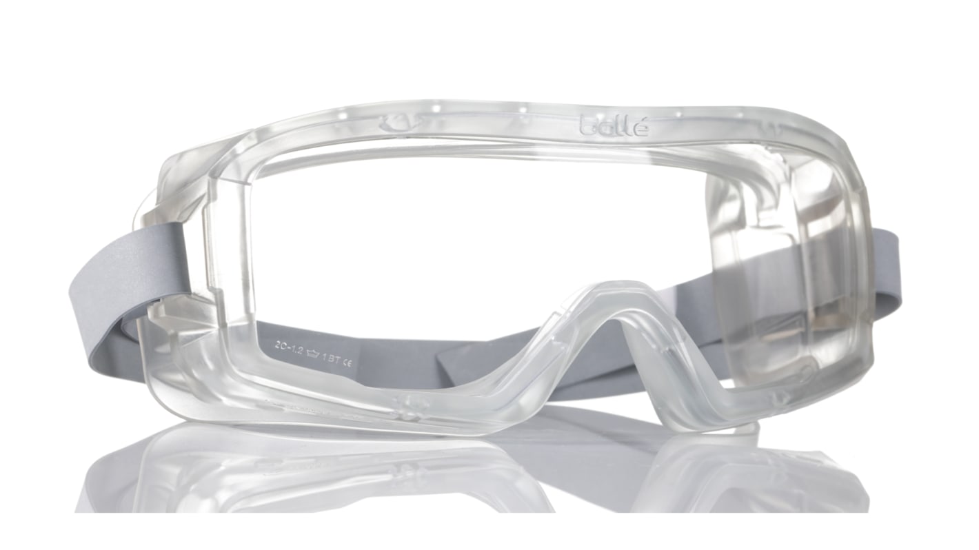 Bolle COVACLEAN, Scratch Resistant Anti-Mist Safety Goggles with Clear Lenses