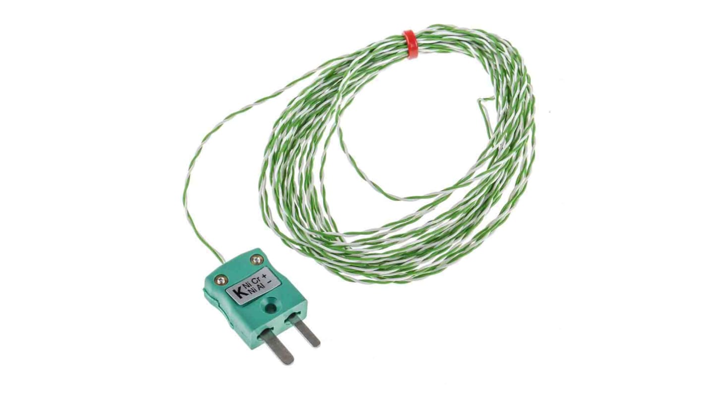 RS PRO Type K Exposed Junction Thermocouple 5m Length, 1/0.2mm Diameter → +260°C