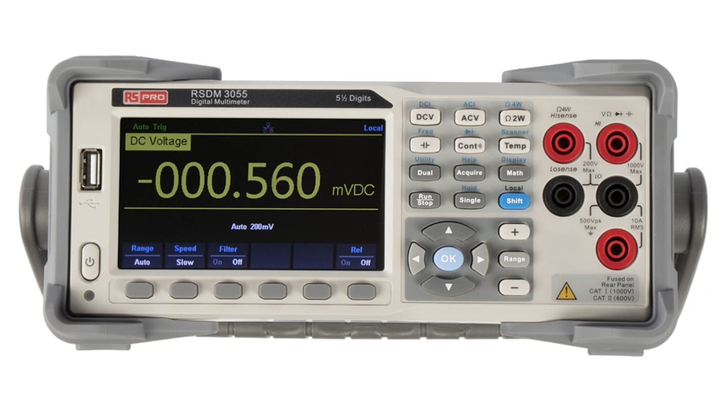 RS PRO RSDM3055 真有效值台式万用表, 最大750V 交流, 最大1000V 直流, 最大100MΩ