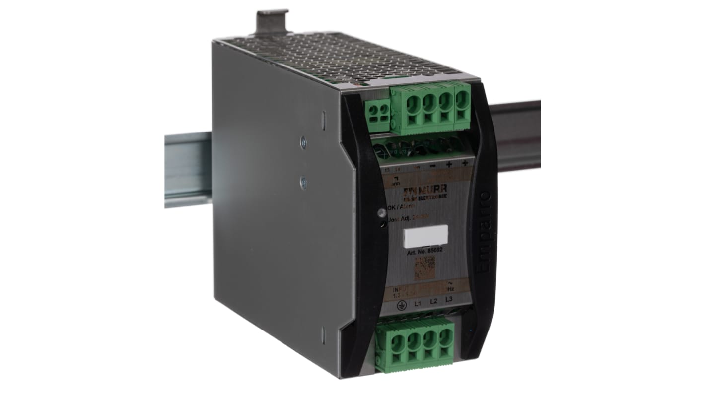 Murrelektronik Limited EMPARRO Switched Mode DIN Rail Power Supply, 400V ac, 24V dc dc Output, 20A Output, 480W