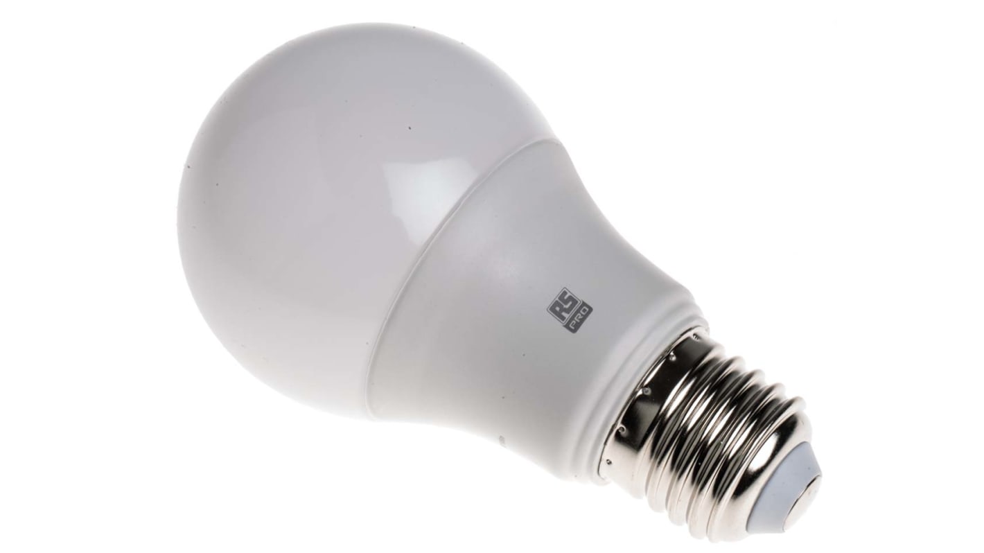 RS PRO E27 LED GLS Bulb 8.5 W(60W), Warm White, Globe shape