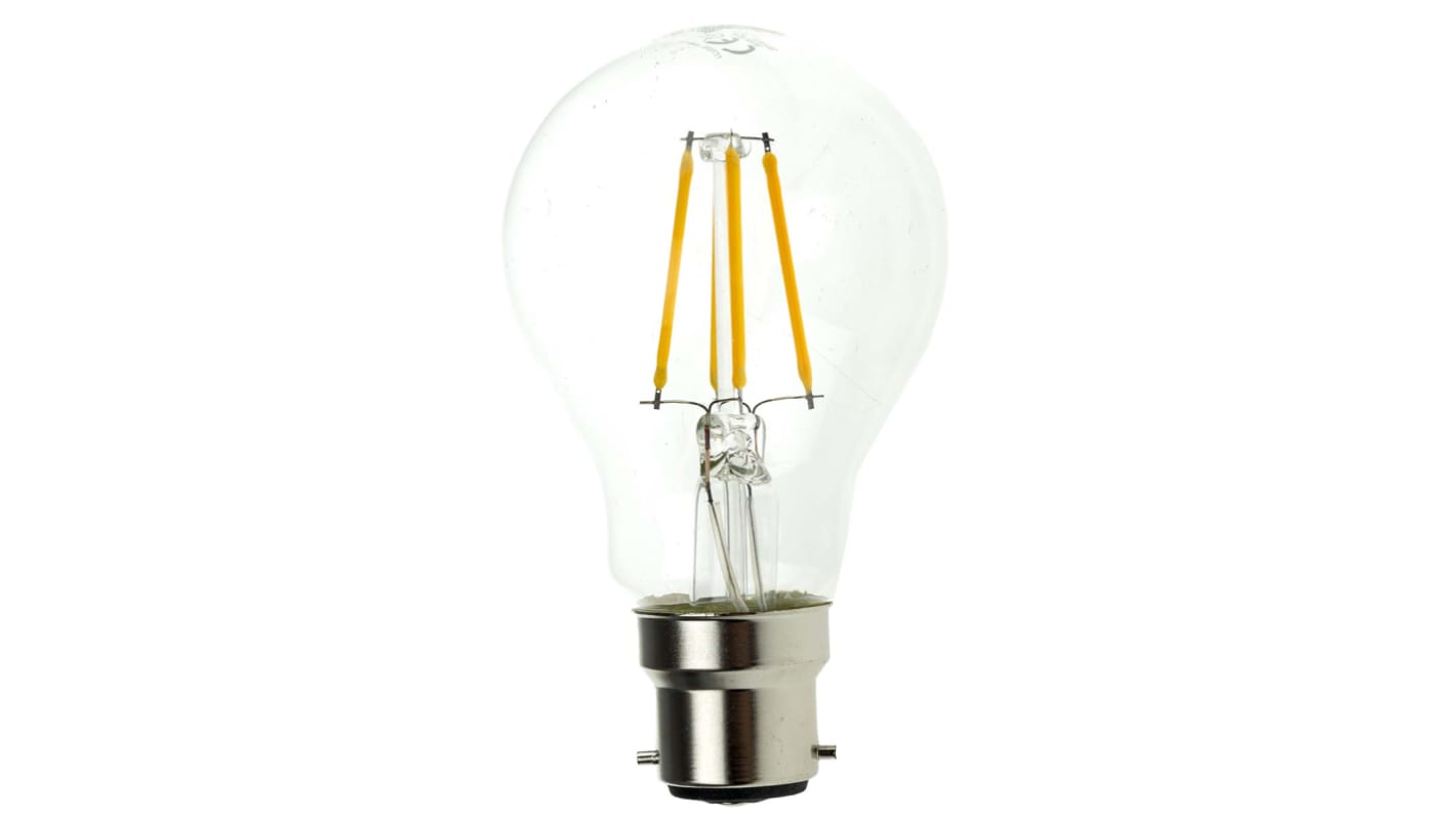 RS PRO B22 LED GLS Bulb 6 W(60W), Warm White, Globe shape