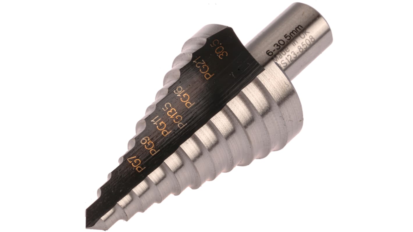 RS PRO HSS Step Drill Bit 6mm x 30.5mm