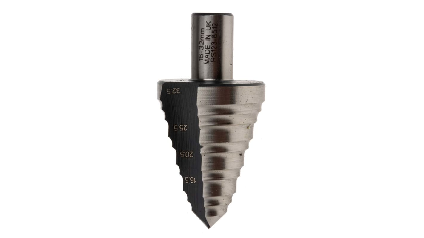 RS PRO HSS Step Drill Bit 16mm x 32mm