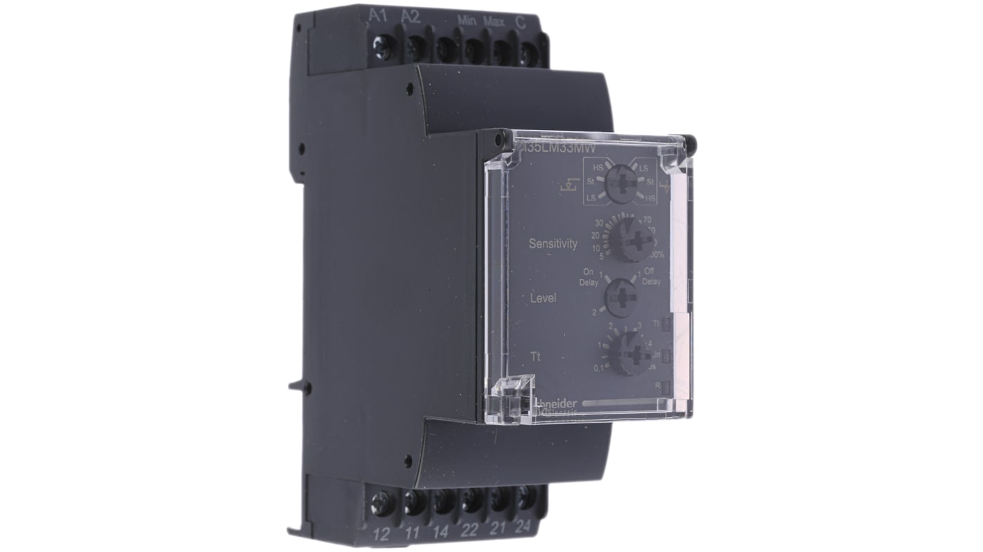Schneider Electric Level Monitoring Relay, 1 Phase, DPDT, DIN Rail