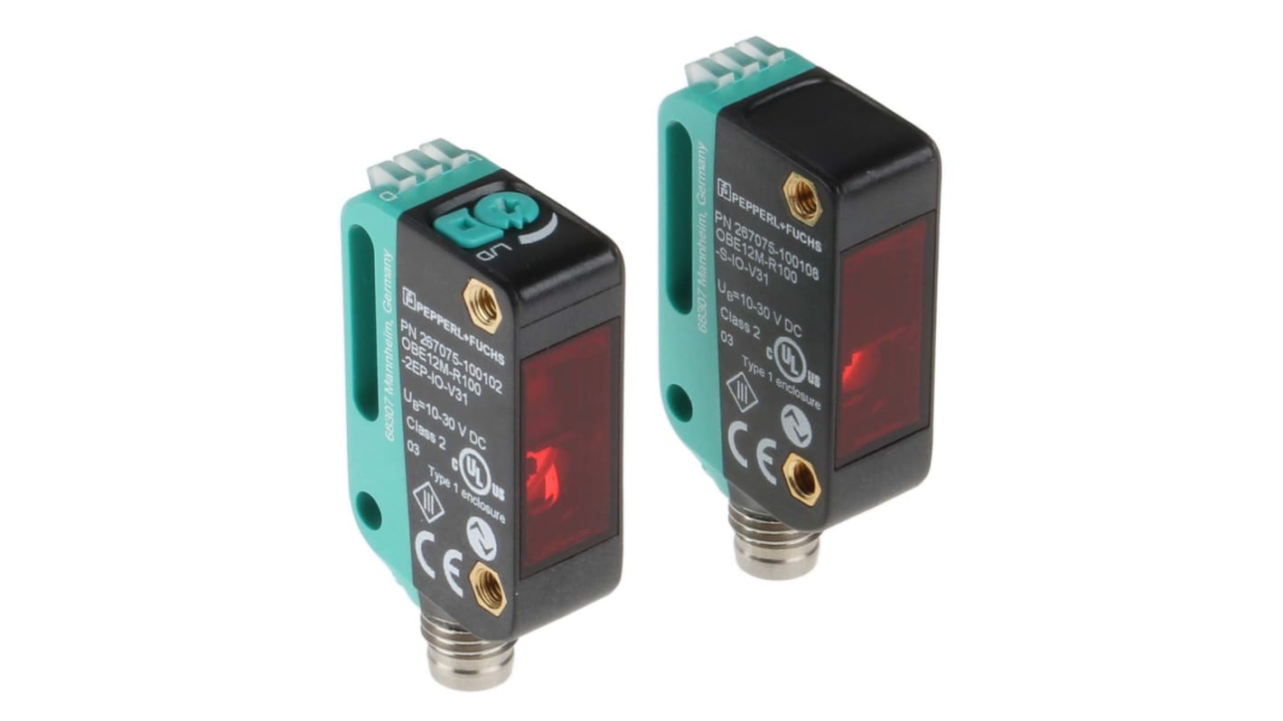 Rs-Online Sensore fotoelettrico Rettangolare Pepperl + Fuchs a fascio diretto rilevamento 0 → 12 m uscita NPN/PNP