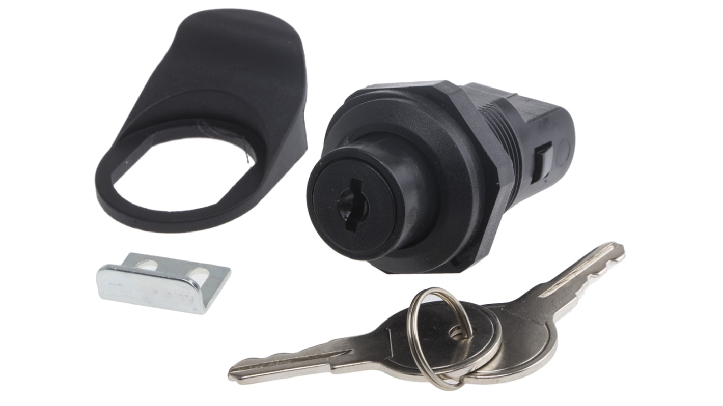 RS PRO Black Polycarbonate Camlock, Key Unlock