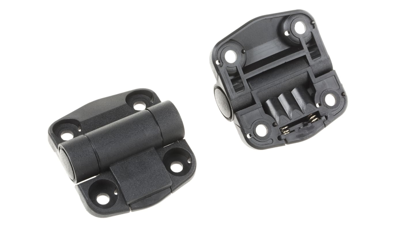 Cerniera con fermo Cerniera a oscillazione libera RS PRO, in Termoplastico, 57mm x 51mm x 18mm, Oscillazione libera