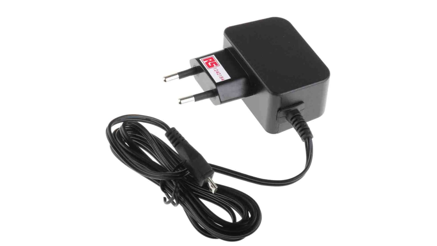 RS PRO 7.5W Plug-In AC/DC Adapter 5V dc Output, 1.5A Output