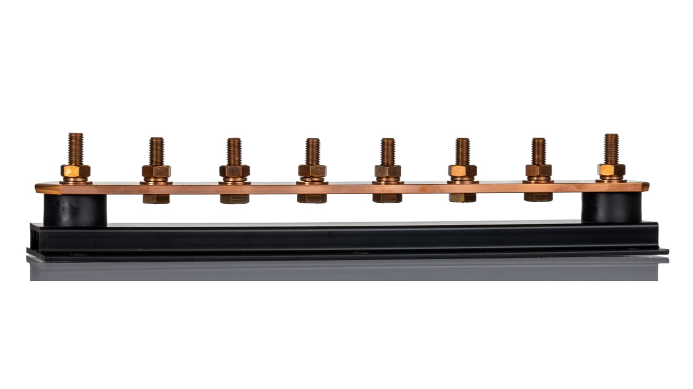 Earth Bar WJ Furse, A. 90mm x L. 400mm, Rame, 6 vie