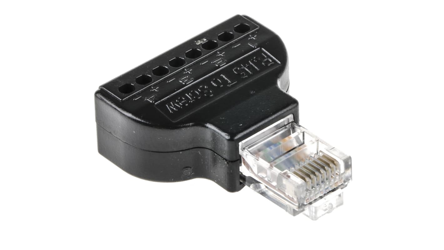 RS PRO RJ适配器, RJ45、接线端子, 8端口, 37.6mm长