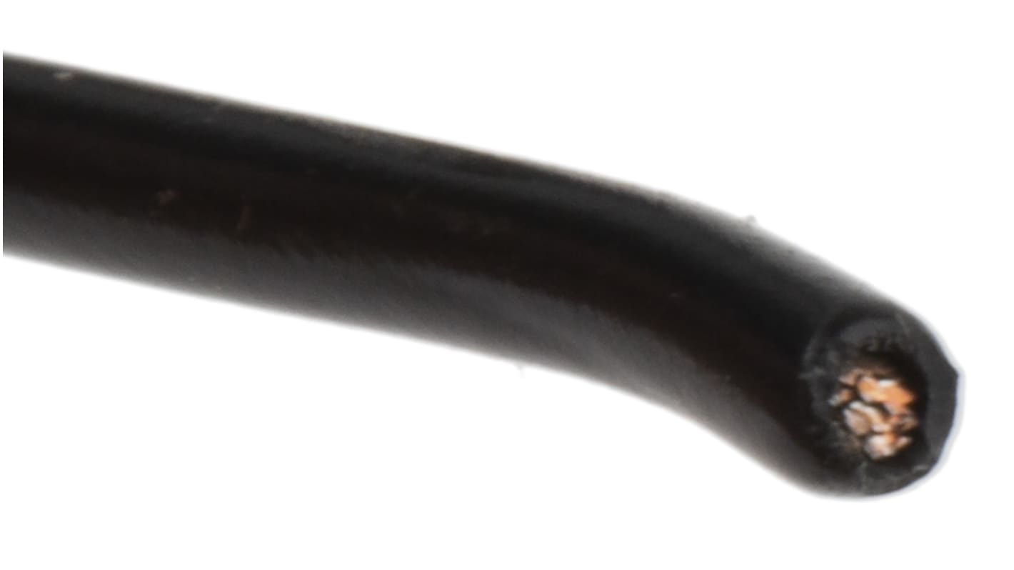 Alpha Wire Hook-up Wire PVC Series Black 0.81 mm² Hook Up Wire, 18 AWG, 16/0.25 mm, 305m, PVC Insulation, 3055 BK001