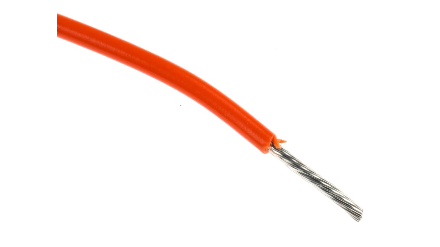 Alpha Wire Hook-up Wire PVC Series Orange 0.81 mm² Hook Up Wire, 18 AWG, 16/0.25 mm, 305m, PVC Insulation, 3055 OR001
