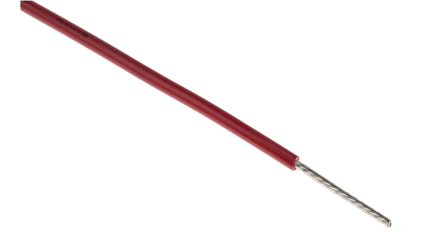 Alpha Wire Hook-up Wire PVC Series Red 0.51 mm² Hook Up Wire, 20 AWG, 10/0.25 mm, 305m, PVC Insulation, 3053 RD001