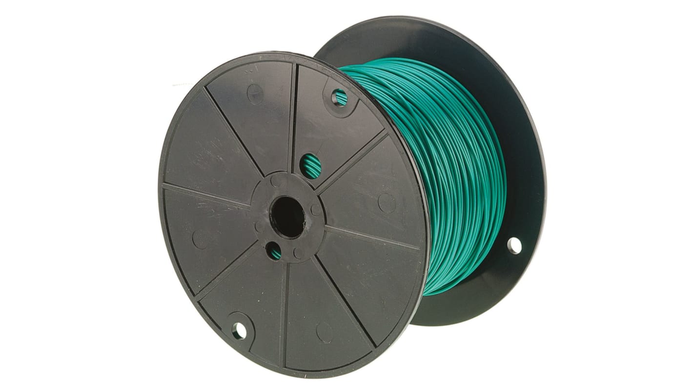 Alpha Wire Hook-up Wire PVC Series Green 0.51 mm² Hook Up Wire, 20 AWG, 10/0.25 mm, 305m, PVC Insulation, 3053 GR001