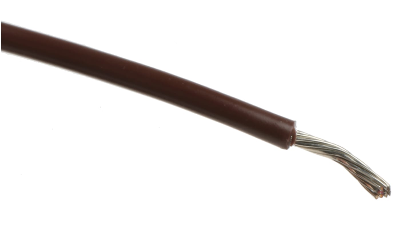 Alpha Wire Hook-up Wire PVC Series Brown 0.51 mm² Hook Up Wire, 20 AWG, 10/0.25 mm, 305m, PVC Insulation, 3053 BR001