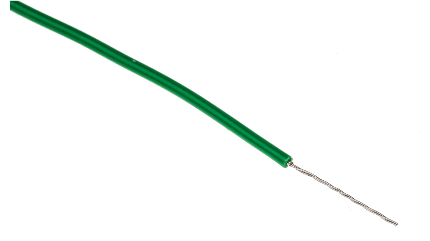 Alpha Wire Hook-up Wire PVC Series Green 0.23 mm² Harsh Environment Wire, 24 AWG, 7/0.20 mm, 304m, PVC Insulation, 3050