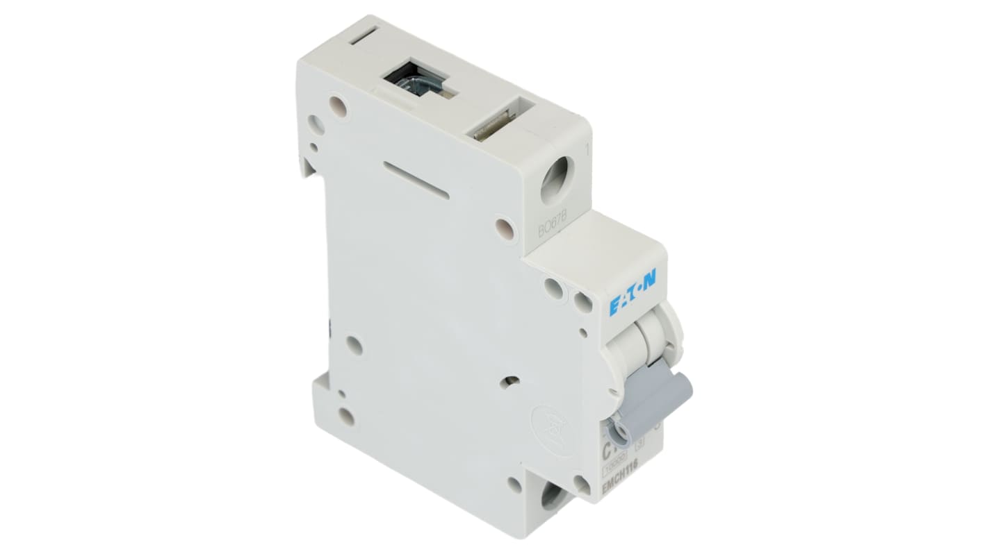 Eaton MEMShield MCB, 1P, 16A Curve C, 230V AC, 48V DC, 10 kA Breaking Capacity