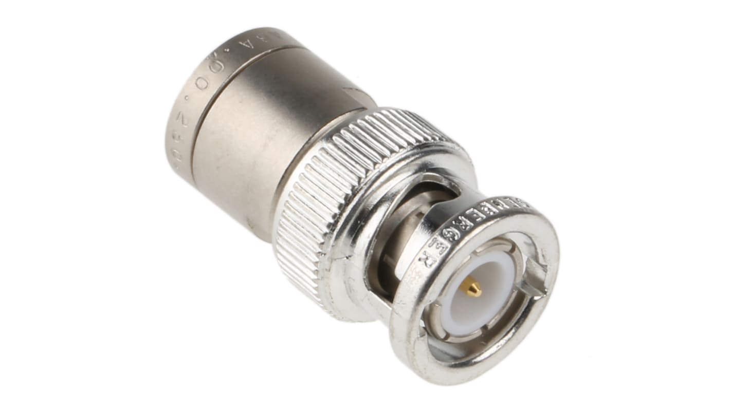 LEMO 射频转接器, BNC母头转NIM-CAMAC CD/N 549公头, 直向, 50Ω阻抗, 镀金镀镍黄铜，青铜触芯