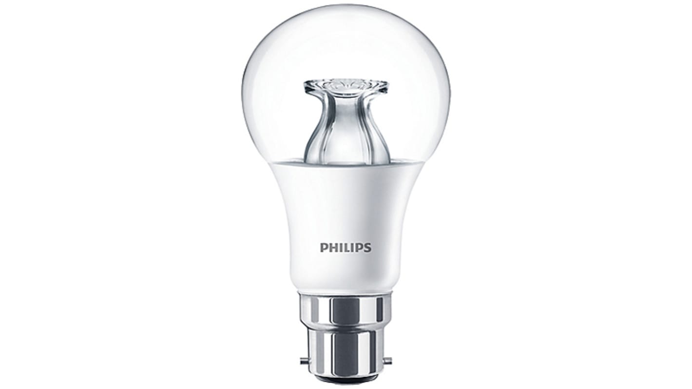 Philips Lighting B22调光LED灯泡, 240 V, 8.5 W, 2700K, 暖白色, Φ60mm, 通用型, MASTER系列