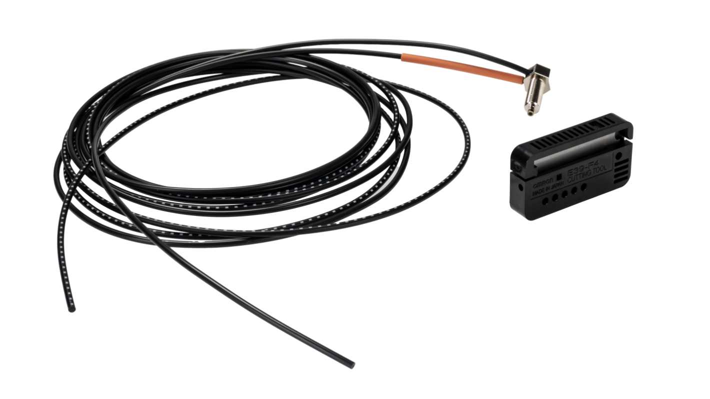 Omron 塑料光纤传感器, M6 柔性电缆连接器接端, 螺纹, 可检测13（白纸 SHS）mm，18（12 色 GIGA）mm，30（白纸 HS）mm，4（12 色 SHS）mm，45（白纸 ST）mm，6（12 色