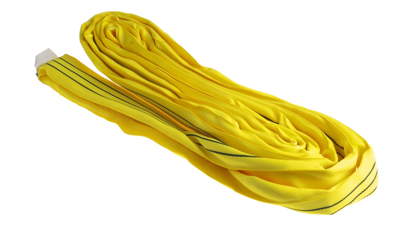 RS PRO 3m Yellow Lifting Sling Round, 3t