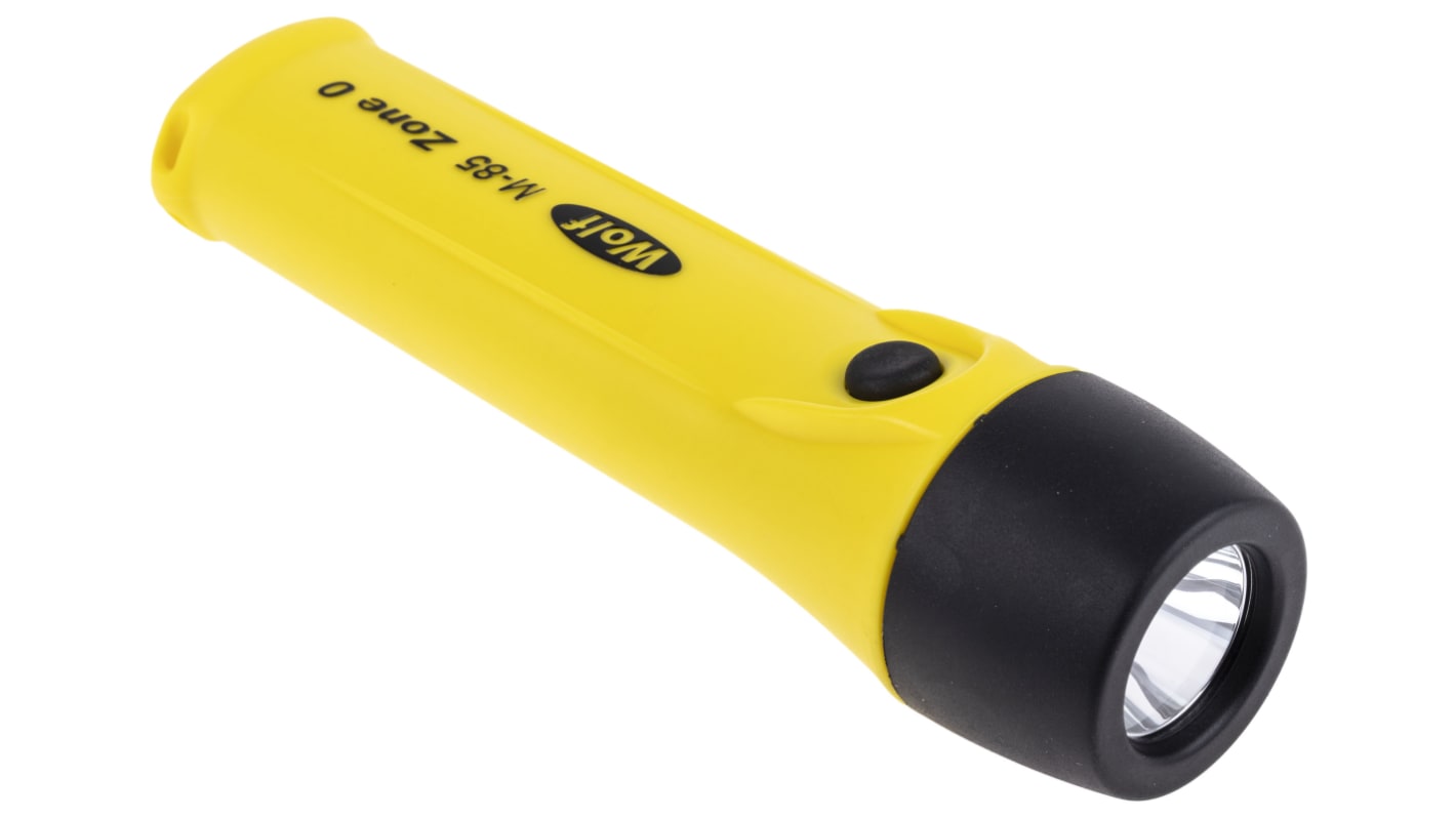 Wolf Safety ATEX, IECEx LED Torch Yellow 210 lm, 170 mm