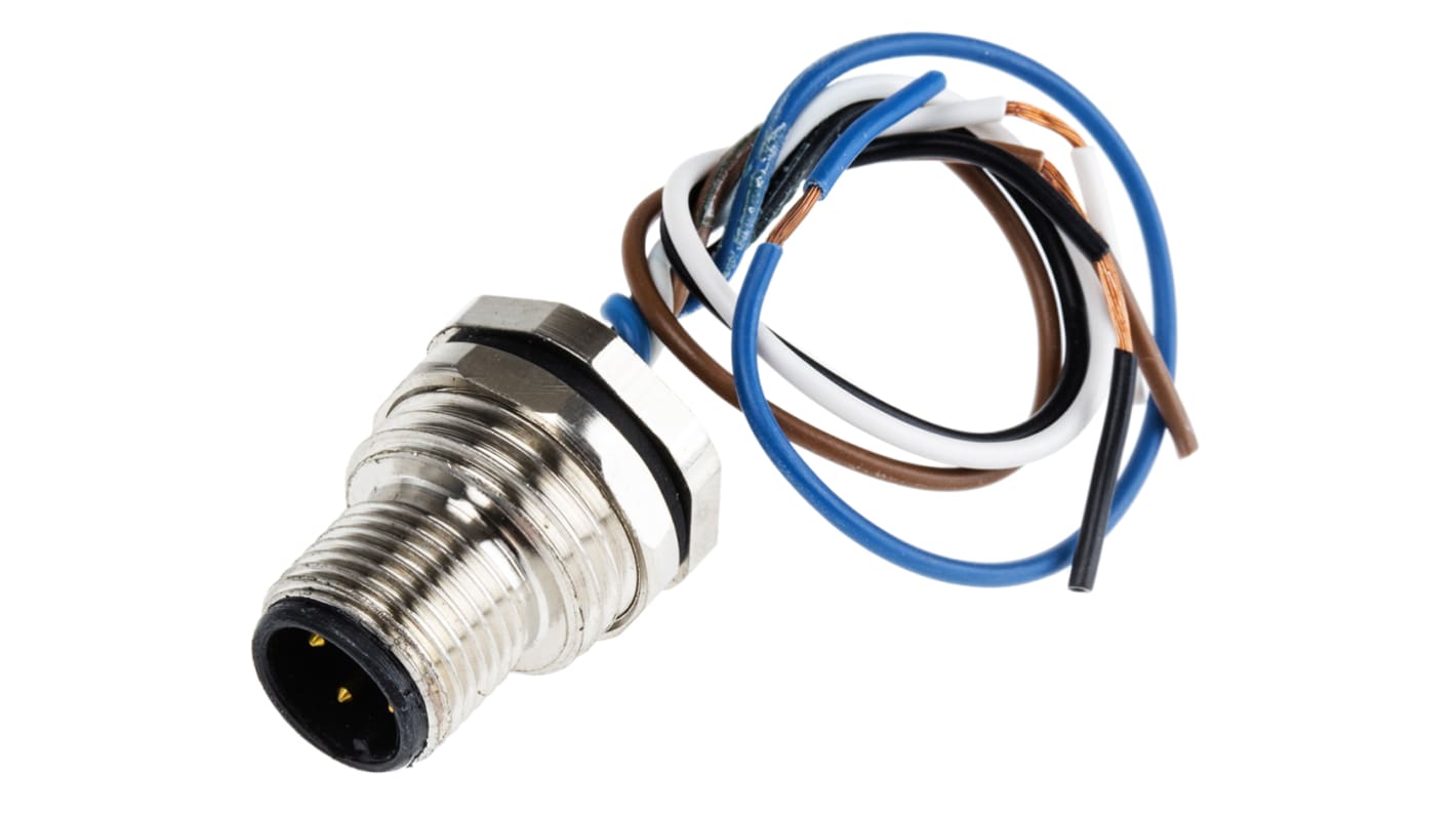 RS PRO Circular Connector, 4 Contacts, Panel Mount, M12 Connector, Plug, Male, IP67