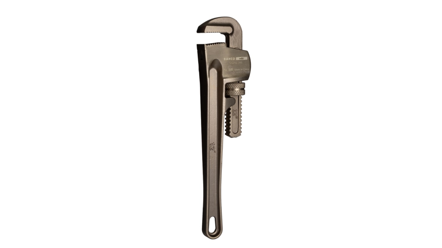 Bahco Pipe Wrench, 300.0 mm Overall, 40mm Jaw Capacity, Metal Handle, Non-Sparking