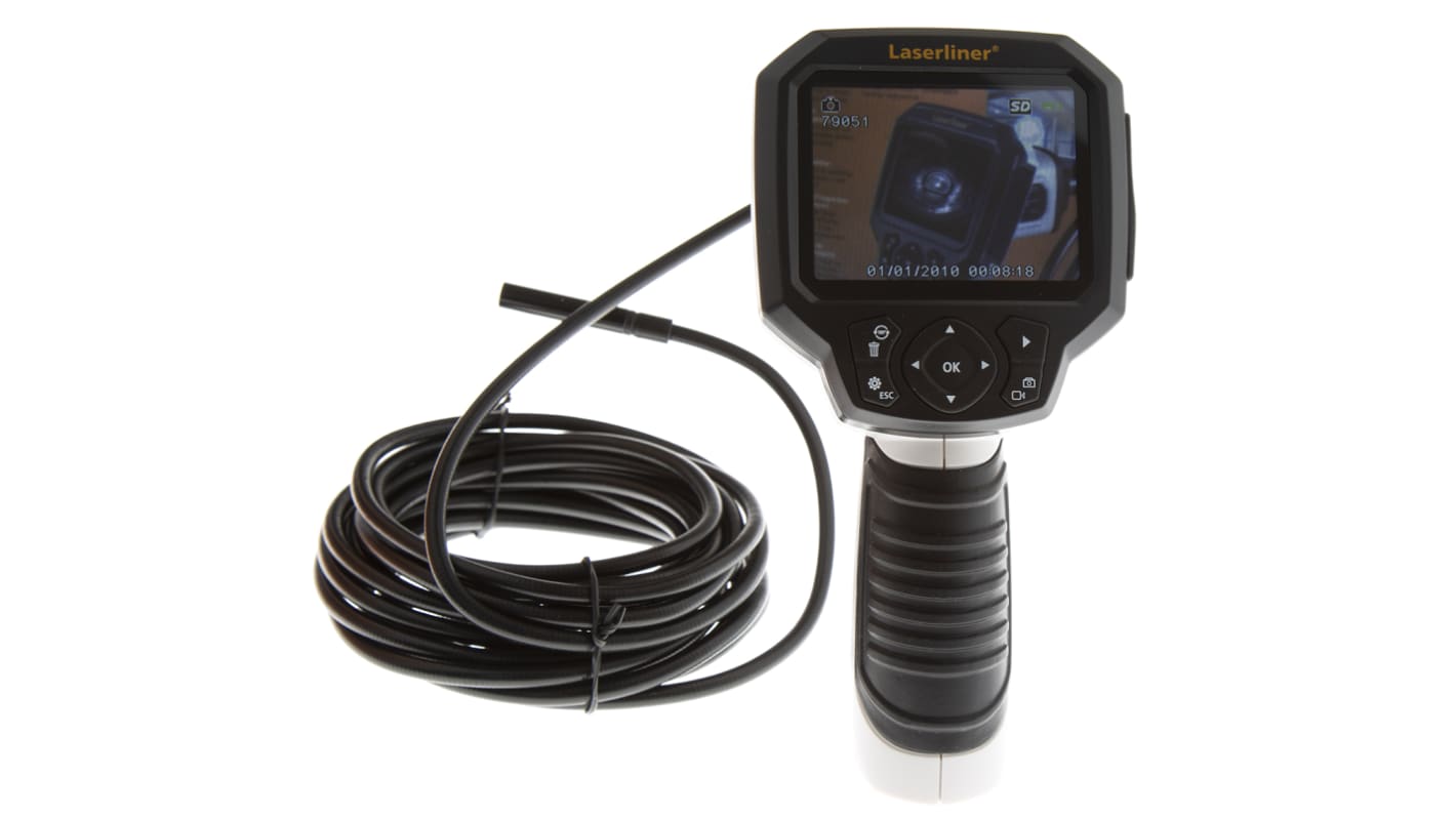 Laserliner 9mm probe Inspection Camera, 5m Probe Length, LED Illumination