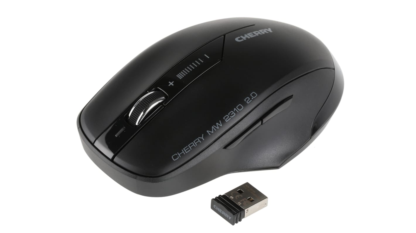 Myszka bezprzewodowa, Podczerwień, 5-przyciskowa, kolor: Czarny, USB, Cherry, MW2310