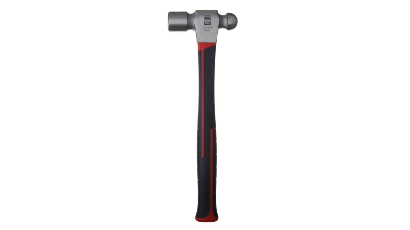 RS PRO Carbon Steel Ball-Pein Hammer with Fibreglass Handle, 680g