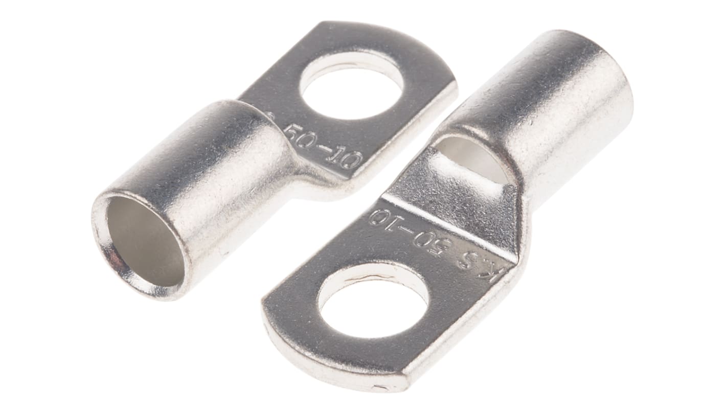 RS PRO 铜线鼻子, Φ10.5mm内环, M10.5螺栓, 50mm²线规, -40°C至+150°C