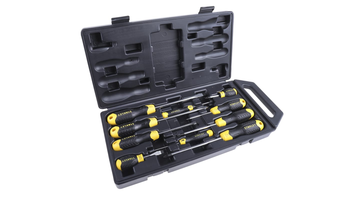 Set di cacciaviti Stanley 2-65-014, 10 pezzi Pozidriv, a taglio