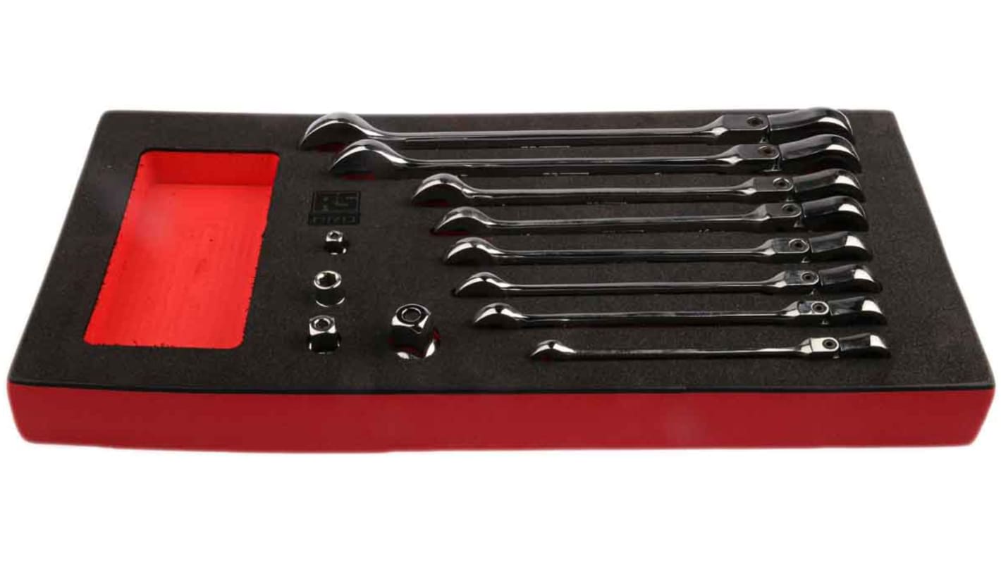 RS PRO 12-Piece Spanner Set, 8 → 19 mm, Steel