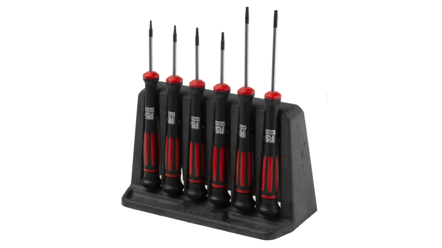 Set di cacciaviti RS PRO H99-04-06, 6 pezzi Torx, lama Cromo opaco
